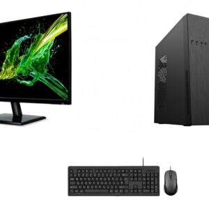 Системний блок Unicore Intel i3-12100, 8Gb, F256GB, H610, 400W, Win11Pro (121.8.256.ET-212.Win11Pro)/комплект клавіатура+миша/монітор 23,8" /ДБЖ