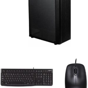 Комп’ютер (системний блок) Unicore (i3 14100/ H610/ DDR4 16GB 3200 MHz/ SSD 256GB/ HDD 1TB/ 400W/ Win11Pro) в комплекті з клавіатурою Logitech K120 та мишею Logitech B100 Black